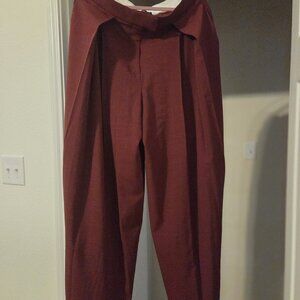 Burgundy Wide leg pants